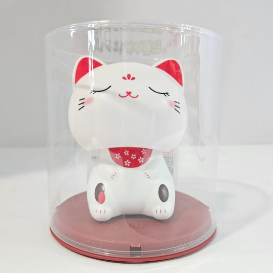 Japanese Lucky Cat | Lucky Cat Bobblehead,Cute Cat Ornament, Fortune Cat Statue, Wealth Cat Figurine for Business Openings Festival Decoration