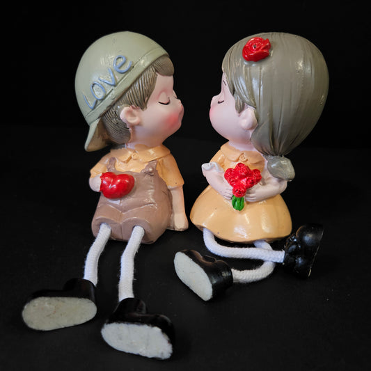 Cartoon Resin Outseam 4pieces set Dolls Hanging Feet Doll Home Wall Decoration
