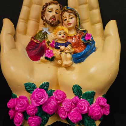 Holy family Sculpture in Hands Statue showpiece Figurine