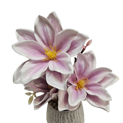Artificial Magnolia Flower Bonsai Plant with Pot Fake Plants for Office Home Decor and Flowers, Fake Plant Indoor for Home, Office & Garden Decor