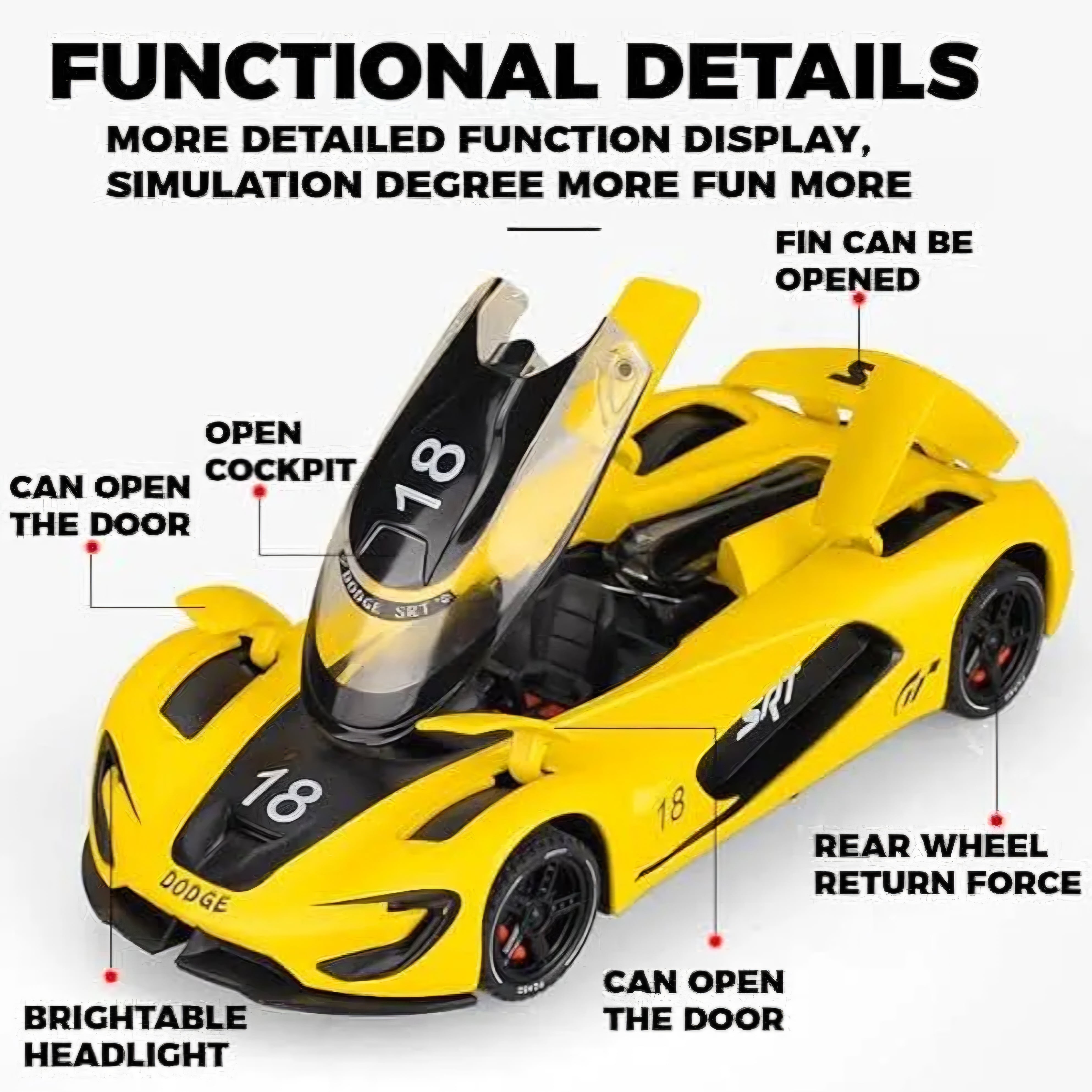 翔プロデュース 3Dバットマンウイング 痛車(250) Dodge SRT Tomahawk Sport CAR Model Car 1:32 Scale Exclusive Alloy