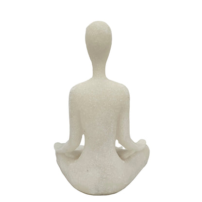 white polyresin meditative yoga figurine is a minimalist home decoration piece