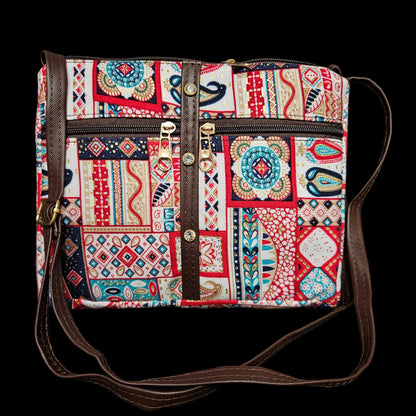 Women Sling Bag Multicolor Mandala Print | Stylish Crossbody Sling Bag, Handbag with Zipper | Lightweight Casual Shoulder Bag for Women & Girls | Trendy Mini Purse