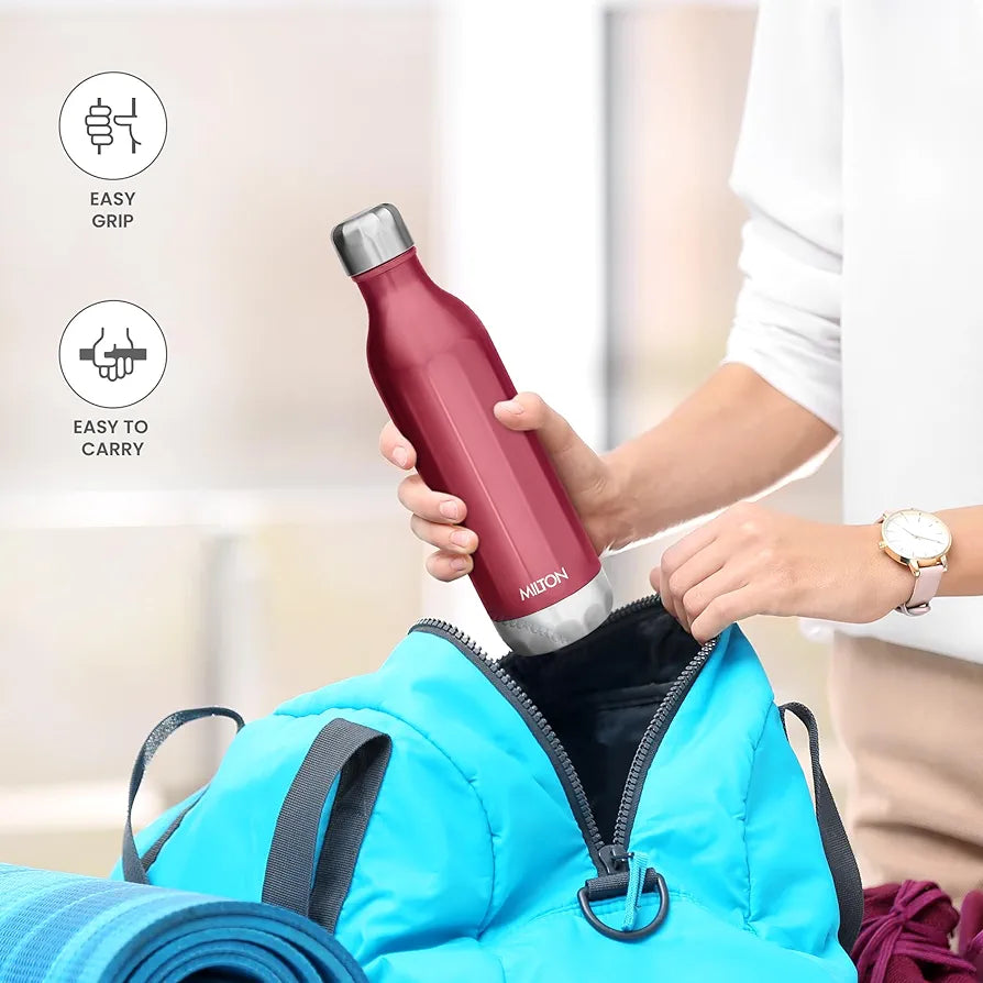 Milton Bliss 1100 Thermosteel WaterbBottle Hot or Cold Easy Grip Leak Proof School, Office ,Gym ,Hiking ,Treking ,Travel Bottle(1.06L)