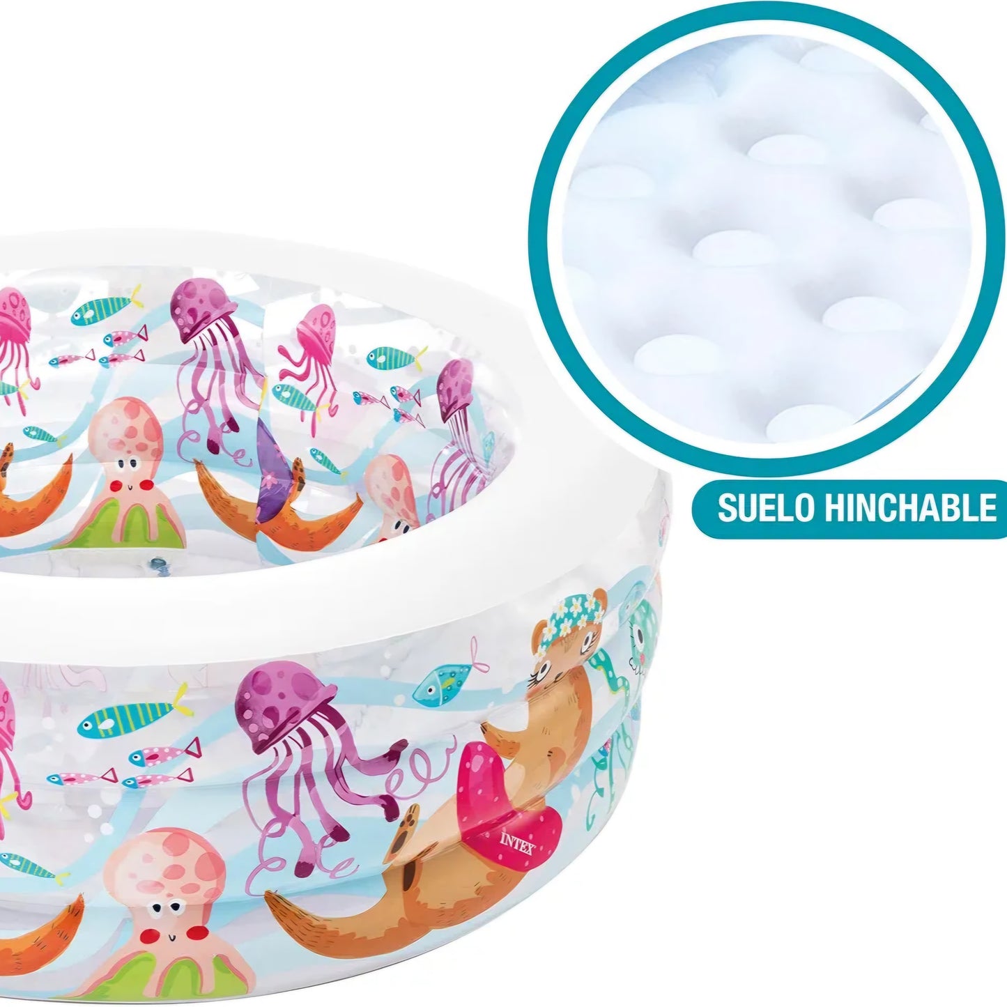Intex wet set Aqua theme medium size Round Pool for Kids above 6years Bath Kiddie Pool for Summer Play Pool
