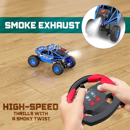 Duster Smoke 2WD Rock Crawler | Type-C USB Rechargeable Offroad Monster Truck | High Speed ATV RC Car | Remote Control Outdoor Toys for Kids