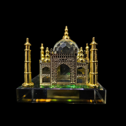 Crystal Taj Mahal, Miniature showpiece, Home Decor, Handcrafted Replica, Indian Souvenir, Elegant Gift, Cultural Keepsake, Office Decor, Wedding Decoration