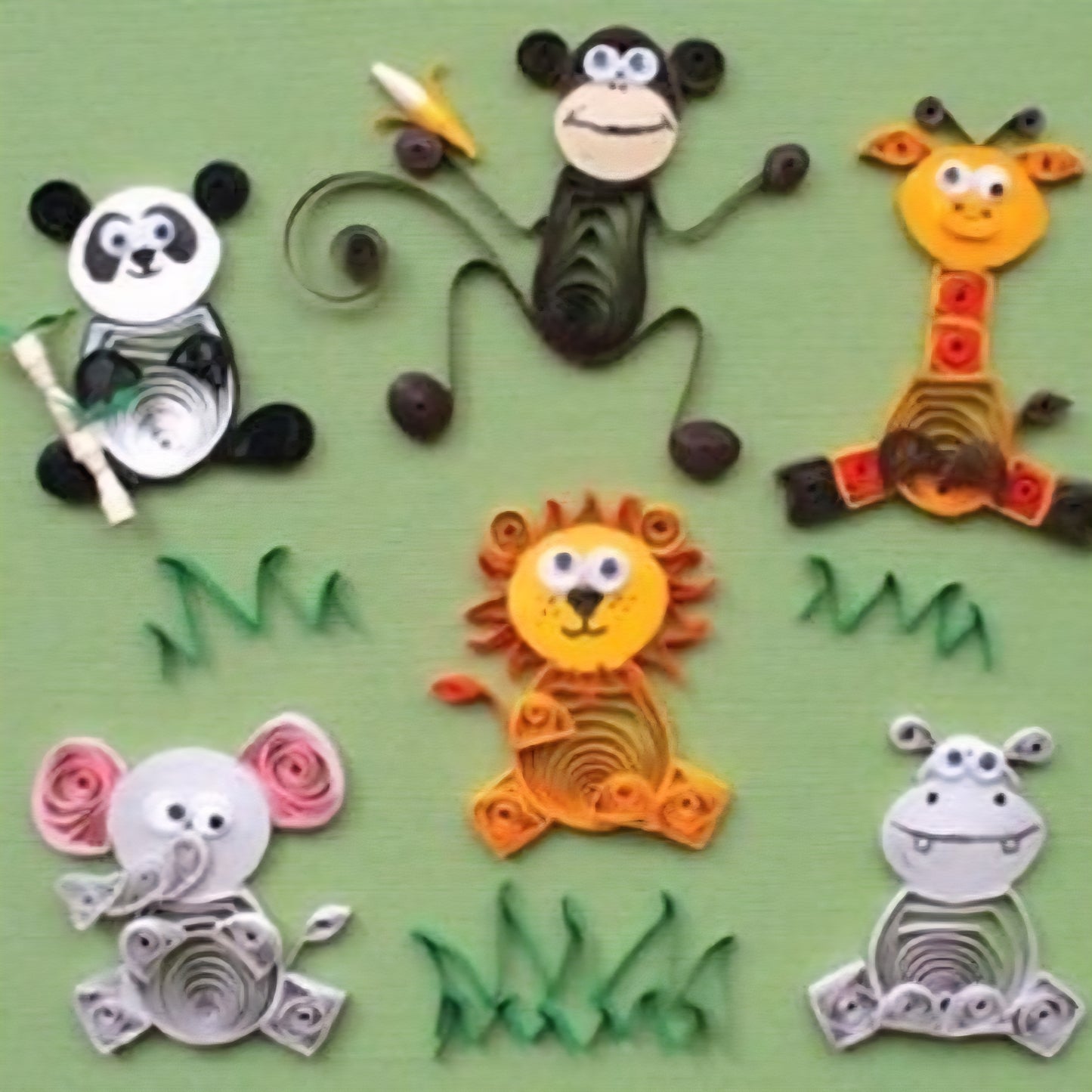 Paper Quilling Animals Making Set Concentration imagination & creativity