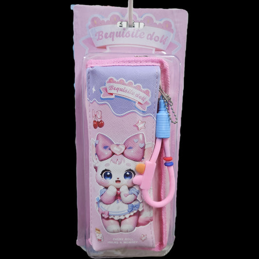 Bequisite doll Cute Multifunctional Stationery Organizer for School, Students, Stationery Pouch, Cosmetic Zip Pouch