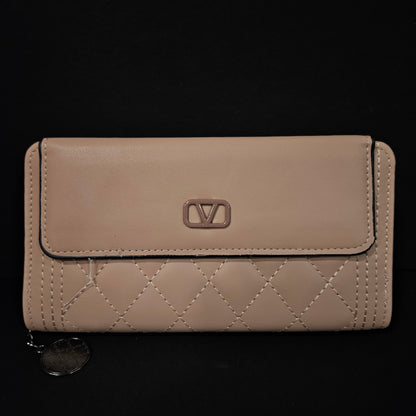 Leather Thin Slim Wallets for Women with magnetic clip & Zipper