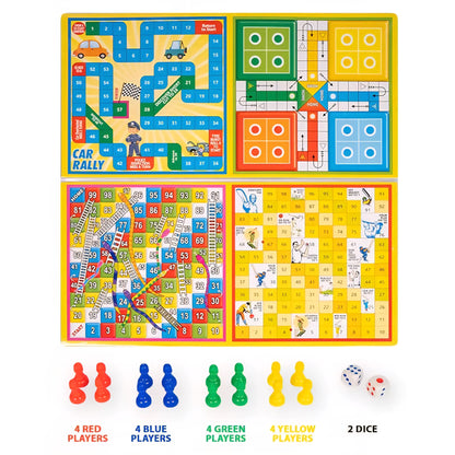 Little Business Popular with Notes 5 in 1 Board Game Along with Other Games Like Ludo, Snakes Ladder, Car Rally & Cricket