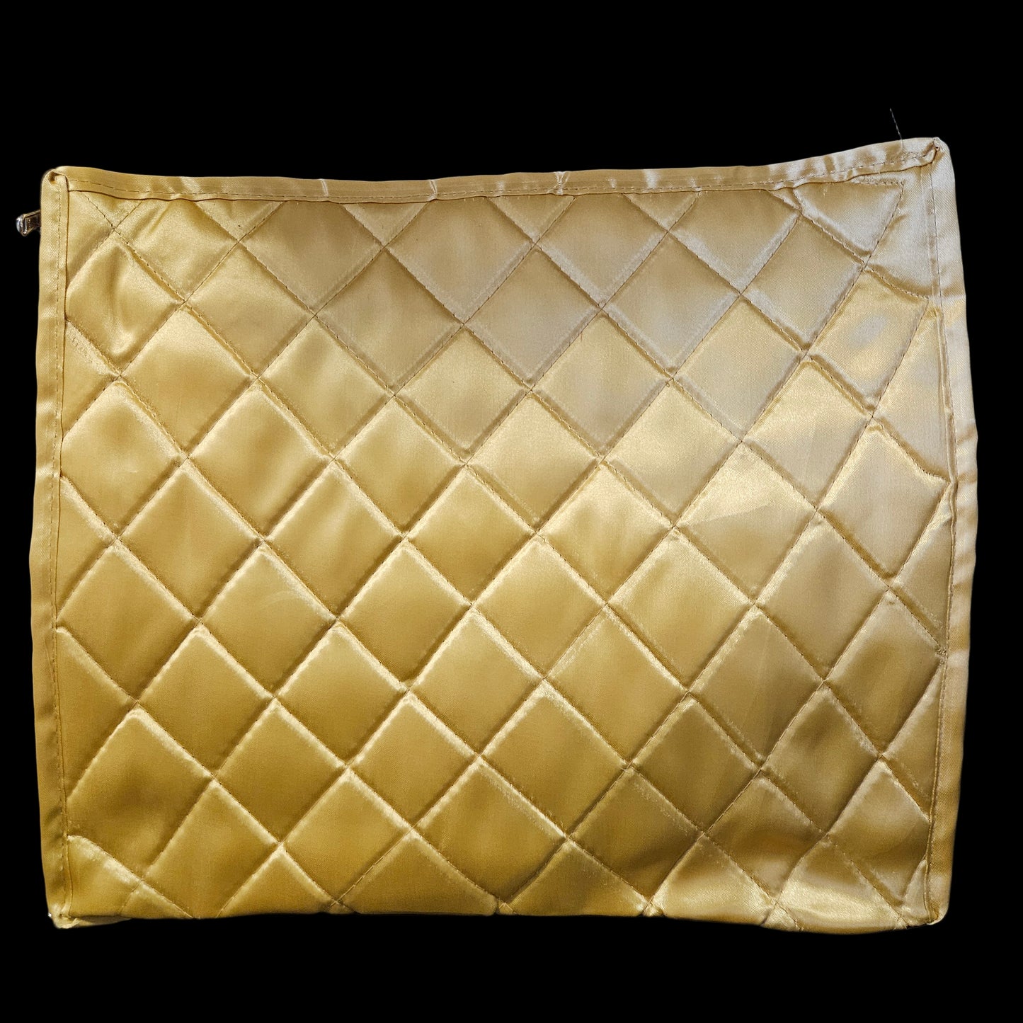 Classy gold finish Transparent Zipper Saree storage bag