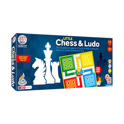 Ratna's Classic Strategy Game Little Chess and Ludo 2 in 1. enhances Strategy Building and Concentration