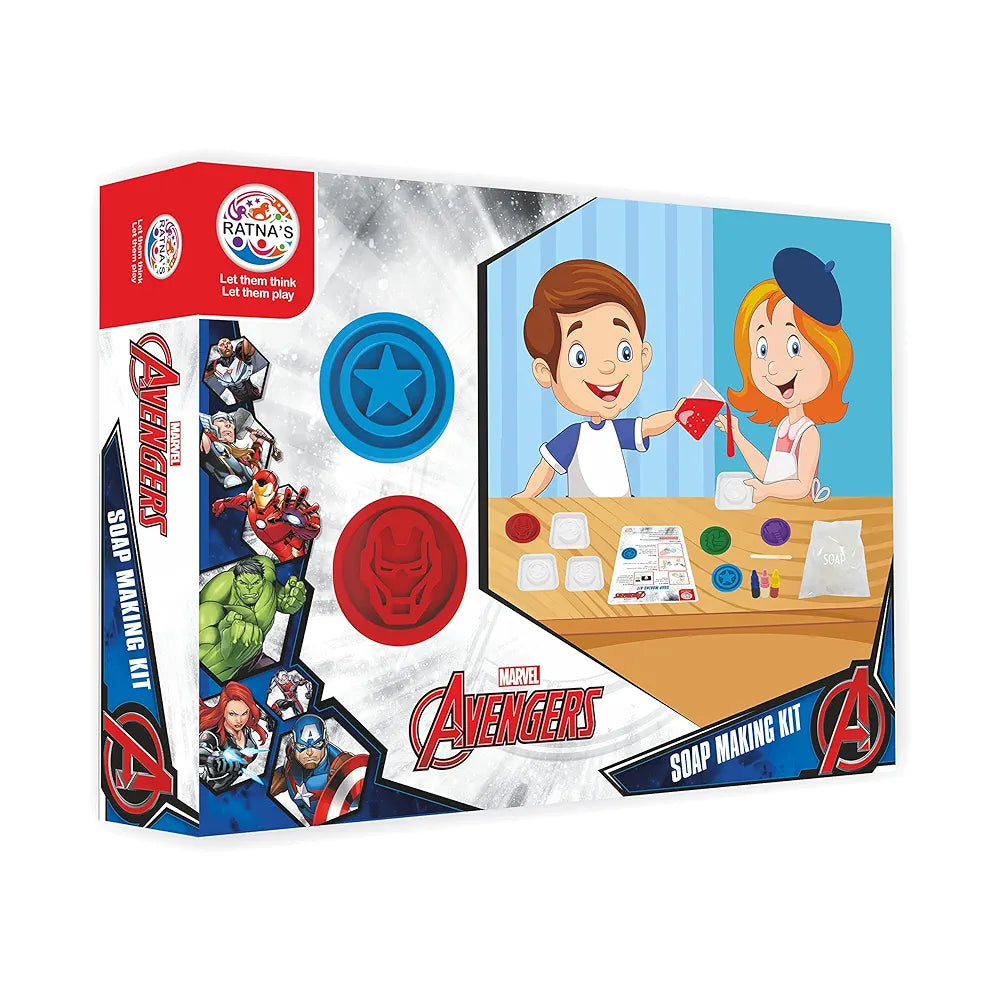 Ratna's Marvel themed Mould & Paint Spiderman DIY Art & Craft KIT with 4 Moulds Can be Used as Fridge Magnets & Badges for Kids