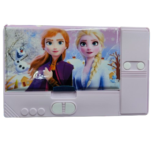 Cartoon Characters themed Jumbo Pencil Box Multifunction Double Sided Geometry Box for Birthday Geometry Box