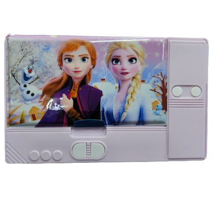 Cartoon Characters themed Jumbo Pencil Box Multifunction Double Sided Geometry Box for Birthday Geometry Box