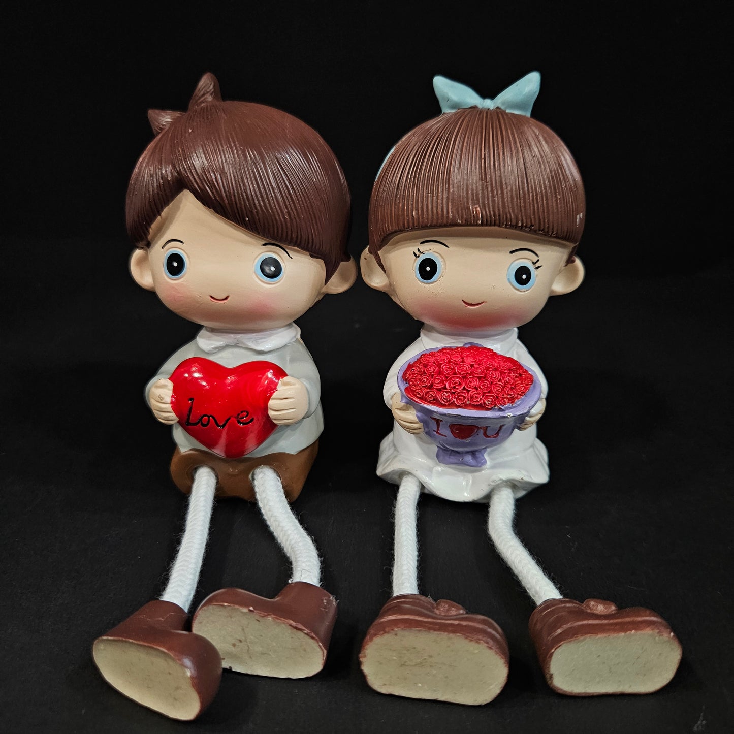 Cartoon Resin Outseam 2pieces set Hanging Feet Doll Home Wall Decoration