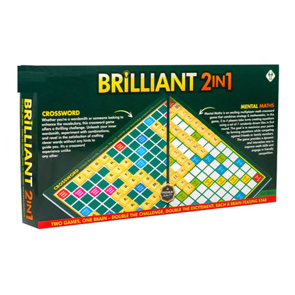 Brilliant 2 in 1 Crossword & Mental Maths Classic Board Games Board Game Accessories