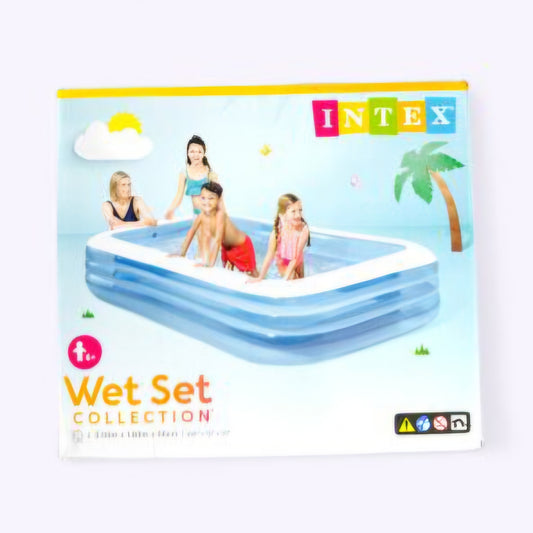 Intex wet set big size Rectangular Pool for Kids above 6years Bath Kiddie Pool for Summer Play Pool