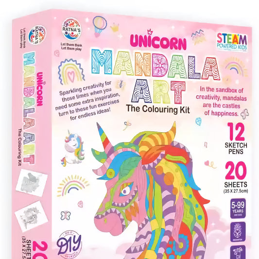 Ratnas Unicorn Mandala Art Kit  Multicolor Assorted