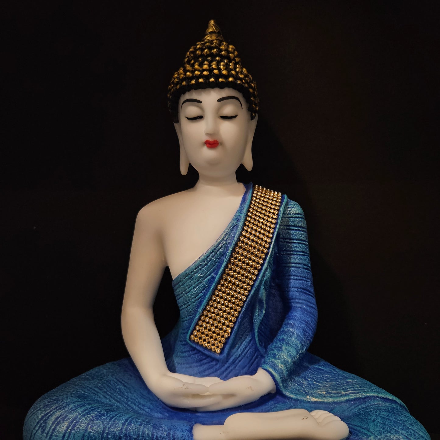 Lord Buddha with attractive stones designe sitting for home & Pooja room decor