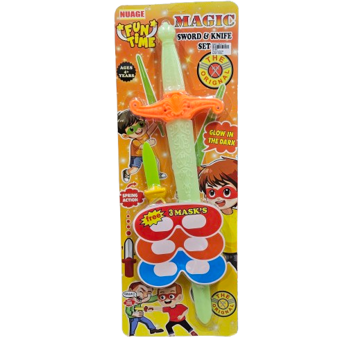 Magic Sword & knife set with spring action to make your fun time more joyful  for 4 years above age kids