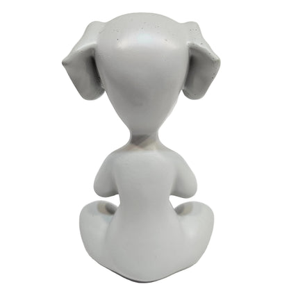 Meditating Buddha Dog Statue,Resin Yoga Dog Figurine, Cute Funny Zen Animal Tabletop Decor for Home and Garden, Tranquility and Peacefulness for Your Fairy Garden