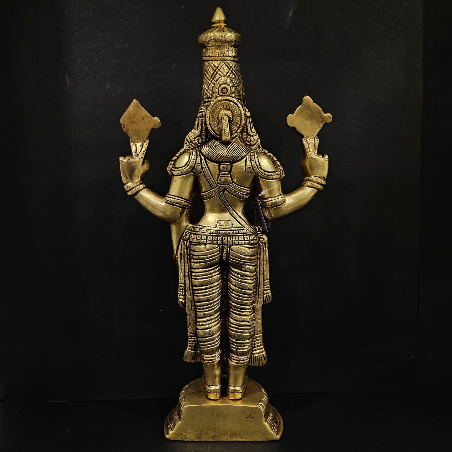 Lord Venkateshvara as Balaji at Tirupati In Brass Handmade Made In India Brass idol