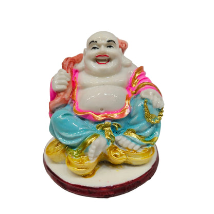 Laughing Buddha Marble dust Statue Laughing Buddha Decorative Showpiece for Gift Laughing Buddha Statue for Home Décor Office Décor