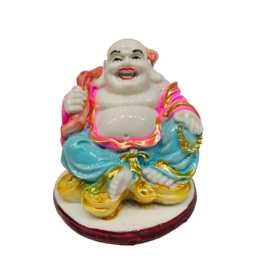Laughing Buddha Marble dust Statue Laughing Buddha Decorative Showpiece for Gift Laughing Buddha Statue for Home Décor Office Décor