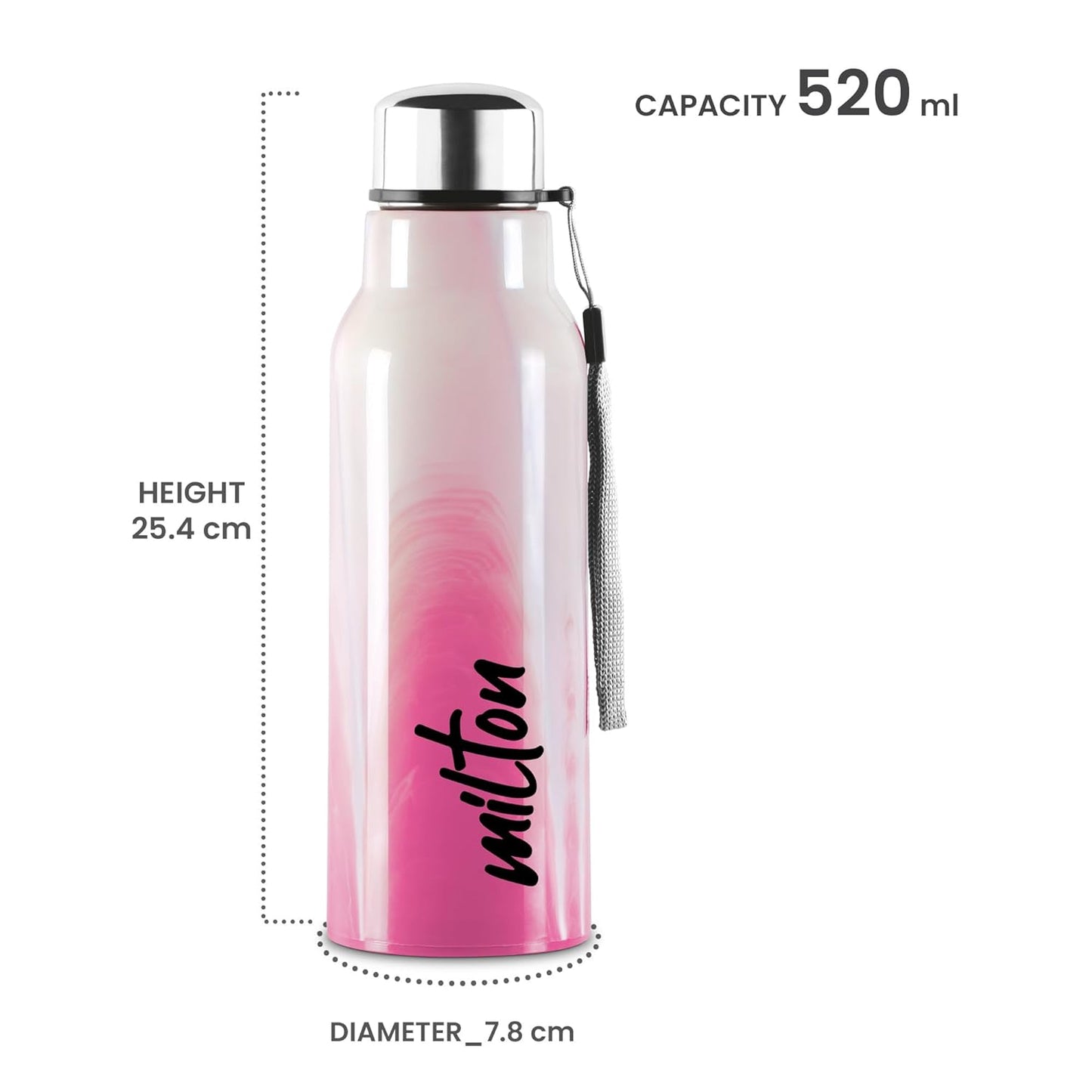 Milton Steel Marble 600 Insulated Water Bottle(520ml)