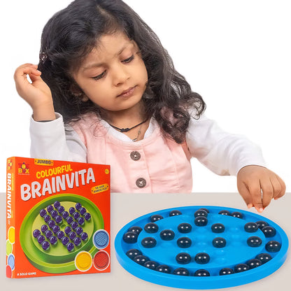 Jumbo colourful Brainvita Game, Multicolour for 5 years above age old kids