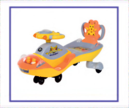 Dash star pikachu dx twist car safety backrest,fancy music & Lighting in steering and body both & heavy duty Wheels