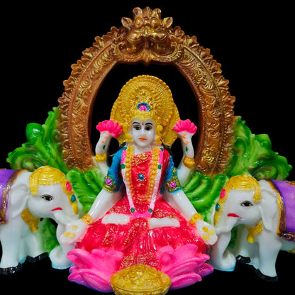 Goddess Lakshmi Idol Sculpture laxmi murti Diwali Gift Pooja mandir Decor Hindu god Statue Indian showpiece Goddess of Wealth Indian Handicraft Home Decor Religious Statue