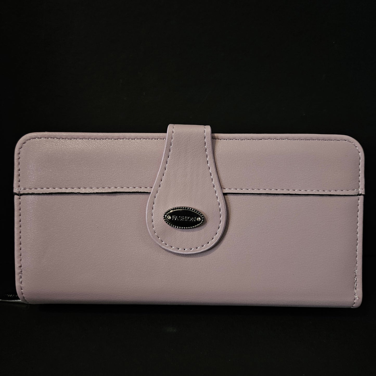 Leather Thin Slim Wallets for Women with magnetic Button & Zipper