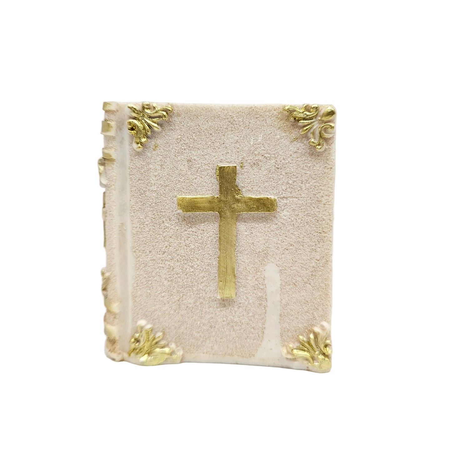 DECORATION/CANDLEHOLDER BIBLE WITH CROSS AND CRAFTED JESUS SCULPTURE FOR HOME/DESKTOP DECOR