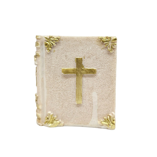 DECORATION/CANDLEHOLDER BIBLE WITH CROSS AND CRAFTED JESUS SCULPTURE FOR HOME/DESKTOP DECOR
