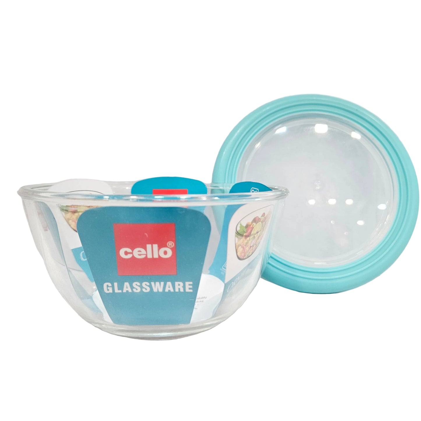Cello Ornella Glassware Bowl with lid Microwave Safe (Approx:-500ml)