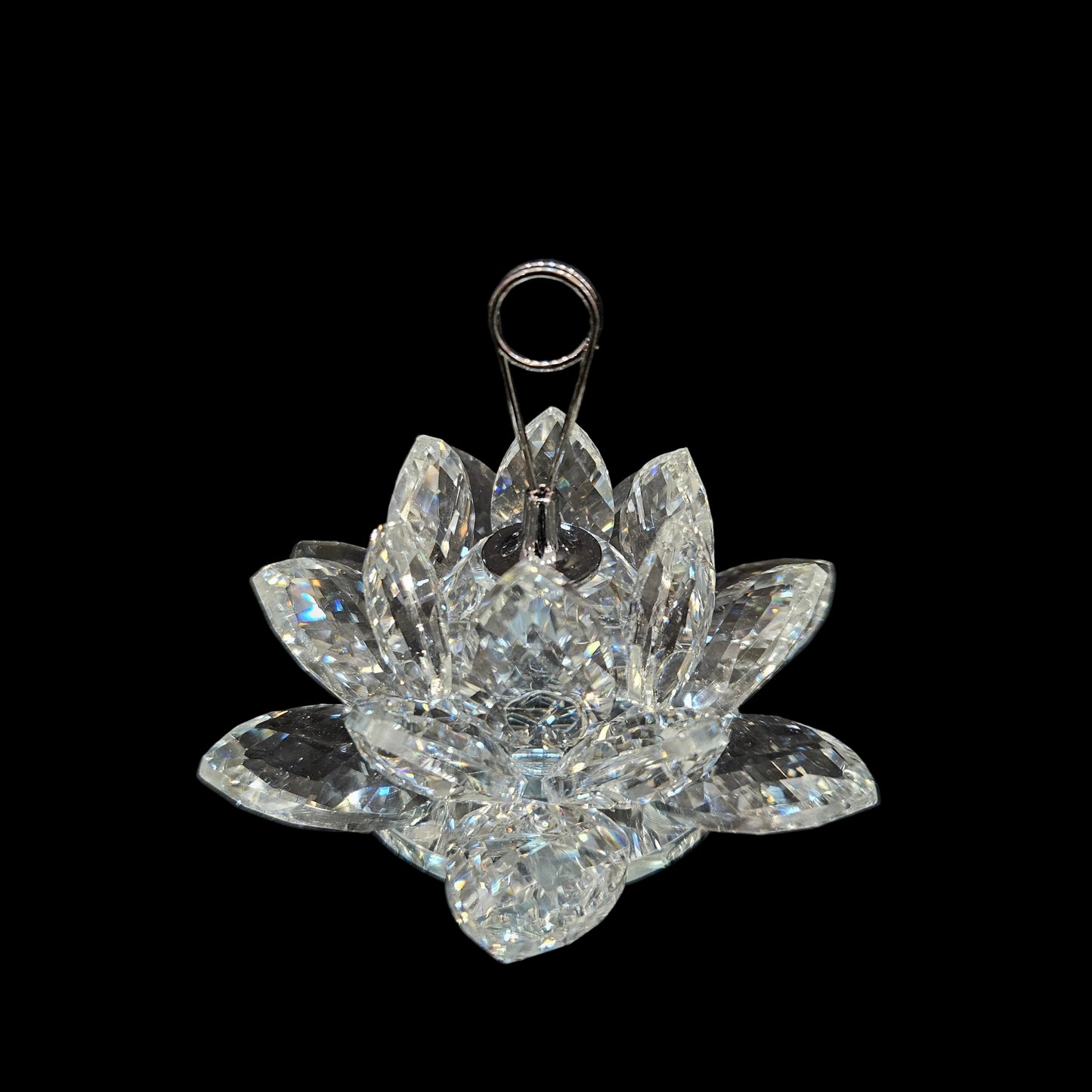 Crystal Lotus Flower – Glass Crystal Home Decor for Feng Shui with Clear Reflection & Gift Box