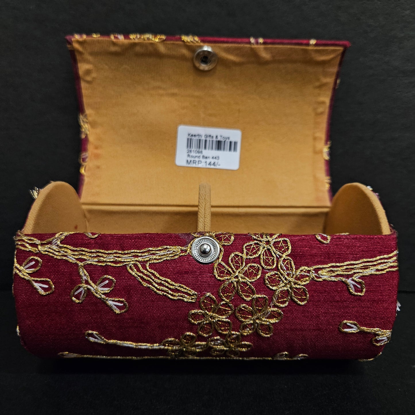 Women's Bangle Organizer Box, with Golden Zari Embroidered easily portable to everywhere for women's
