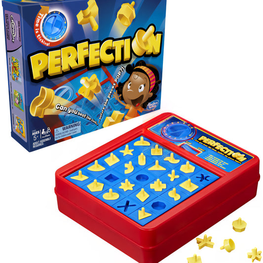 Perfection plus! Duel mode includes two set of shapes