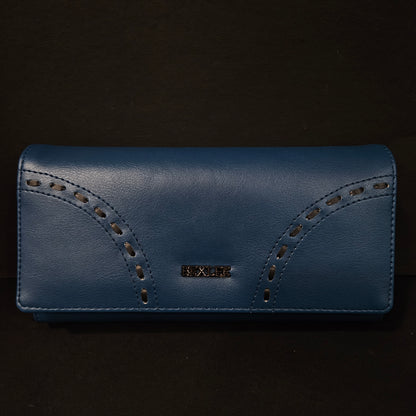 Leather Thin Slim Wallets for Women with magnetic Button