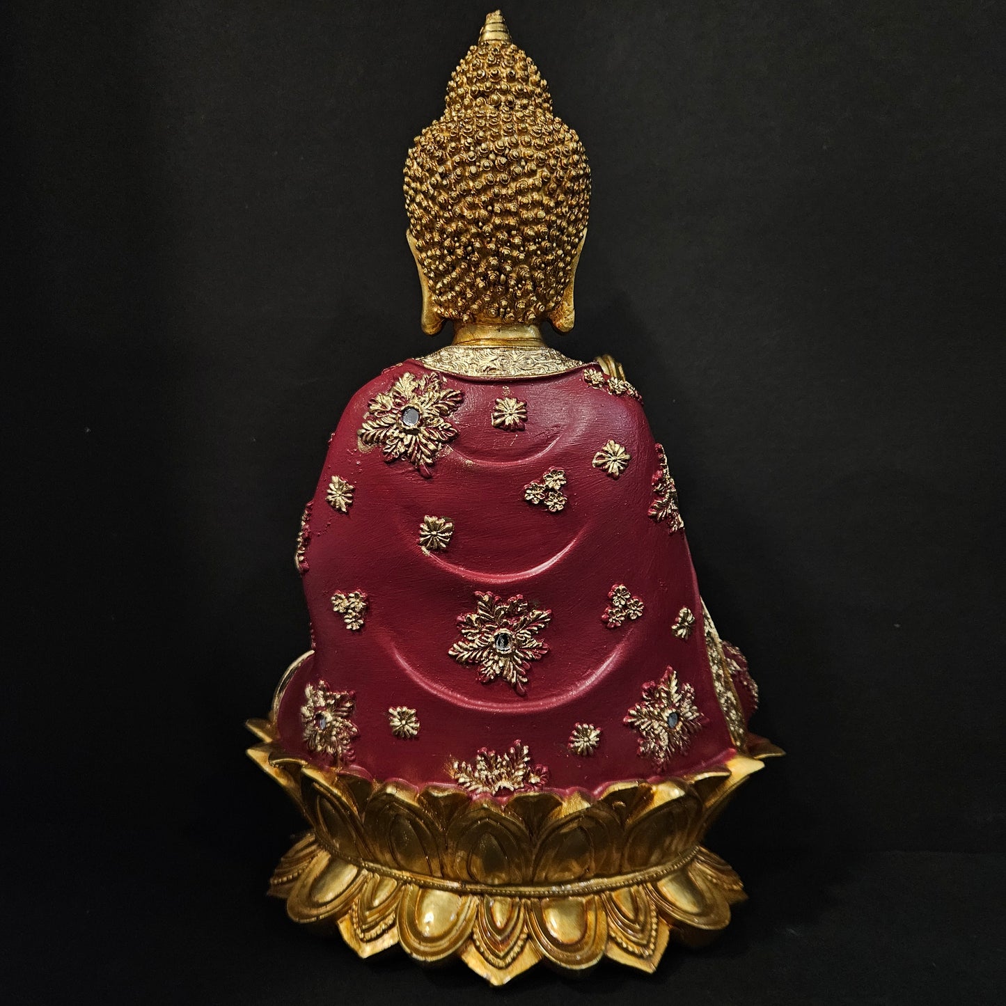 Lord Buddha with attractive stones designe sitting on lotus for home & Pooja room decor