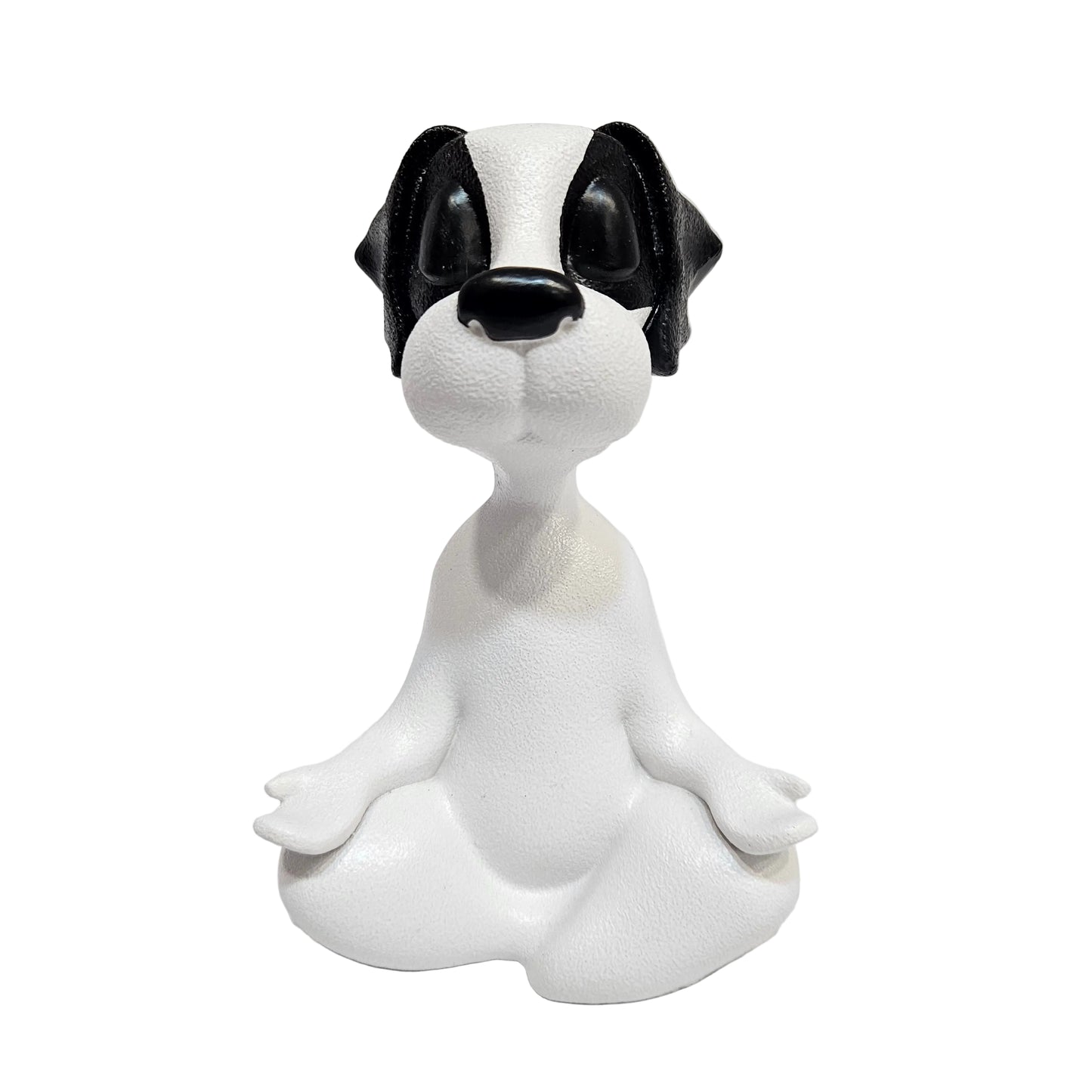 Meditating Buddha Dog Statue,Resin Yoga Dog Figurine, Cute Funny Zen Animal Tabletop Decor for Home and Garden, Tranquility and Peacefulness for Your Fairy Garden