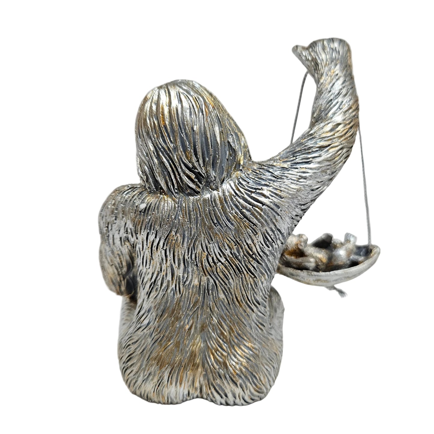 Gorillas Figurine Wild Life Animal Model Animal Figures Collection Decor Desk Bookshelf Dining Table Ornament Silver