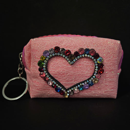 Women's Adorable Small purse Coin Purse Money zip Designer with glitter Finishing