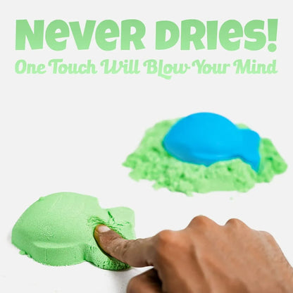 RATNA'S Wonder Sand 500g Smooth Sand for Kids with One Big Mould (Without Tray) Non-Sticky, Easy-to-Shape Sand for Creative Play