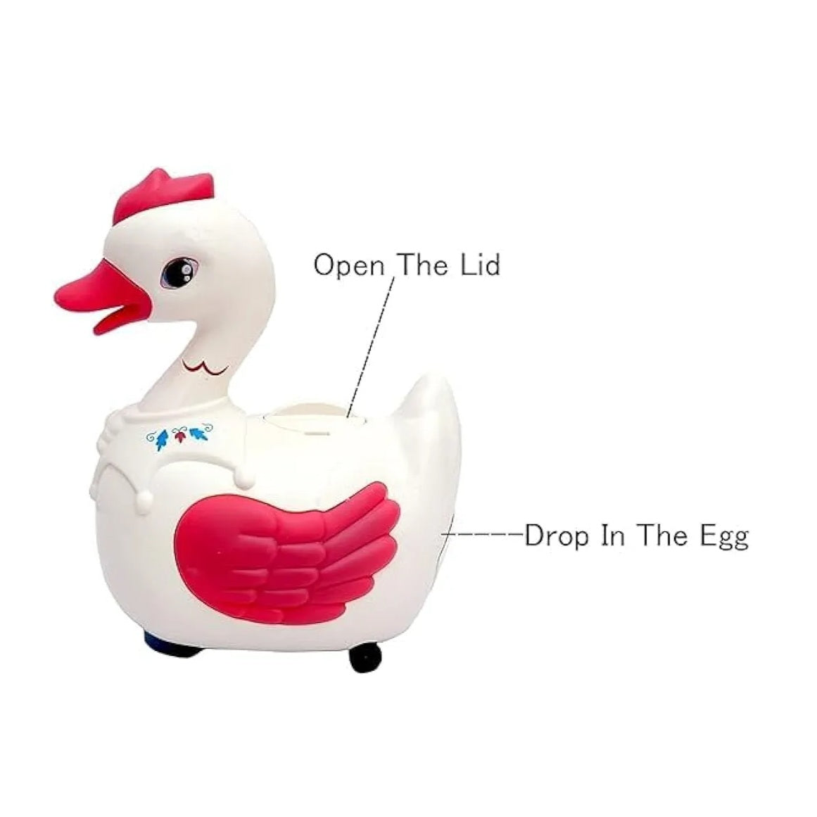 Musical Egg Laying Crawling Goose Toy with Sound Effects for Kids