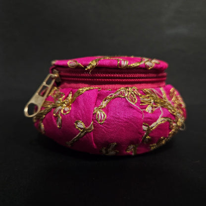 Rajasthani Style Royal Clutch Silk Jewelry or Bangle Box with vintage designer women collection for gifting and weeding collection