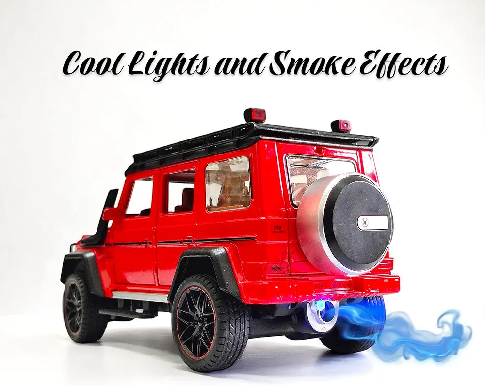 Mercedes-Benz G RC Car, 1:22 Scale,Die-Cast Model with Openable Doors, Lights and Smoke Effects, Toy